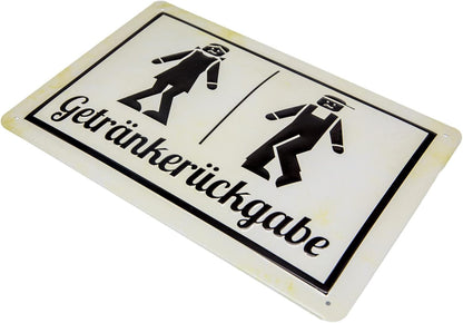 Getränkerückgabe Blechschild - Schildliebe