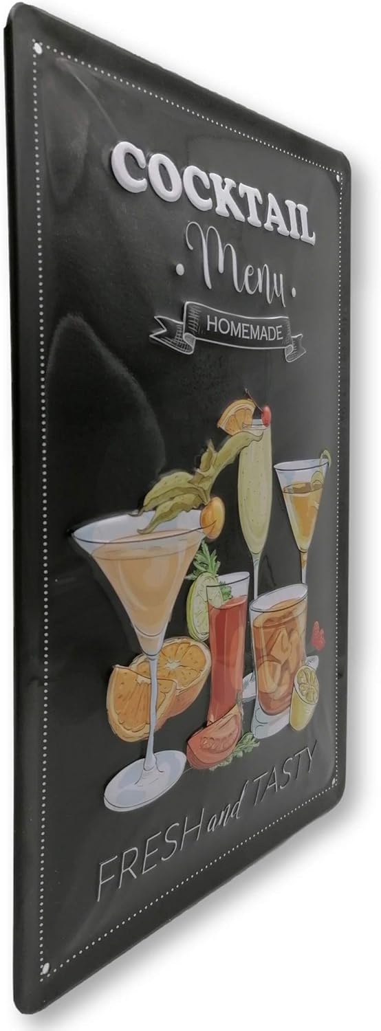 Cocktail Menu Blechschild - Schildliebe