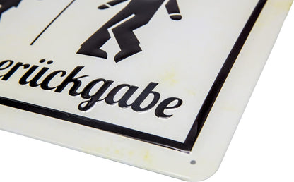 Getränkerückgabe Blechschild - Schildliebe