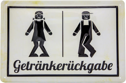Getränkerückgabe Blechschild - Schildliebe