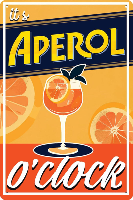 Aperol o'clock Blechschild - Schildliebe