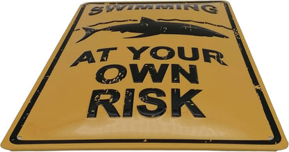 Swimming own Risk Blechschild - Schildliebe