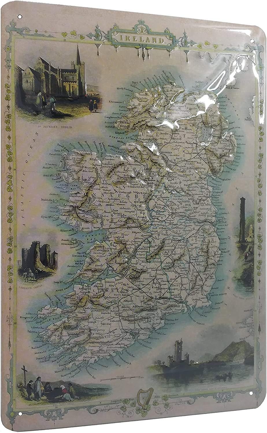 Irland Karte Blechschild - Schildliebe
