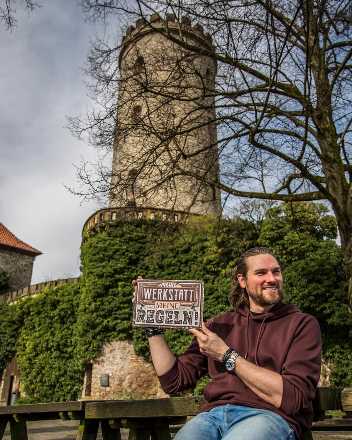 Meine Werkstatt meine Regeln Blechschild - Schildliebe