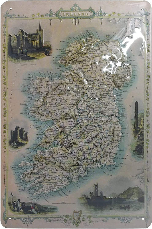 Irland Karte Blechschild - Schildliebe