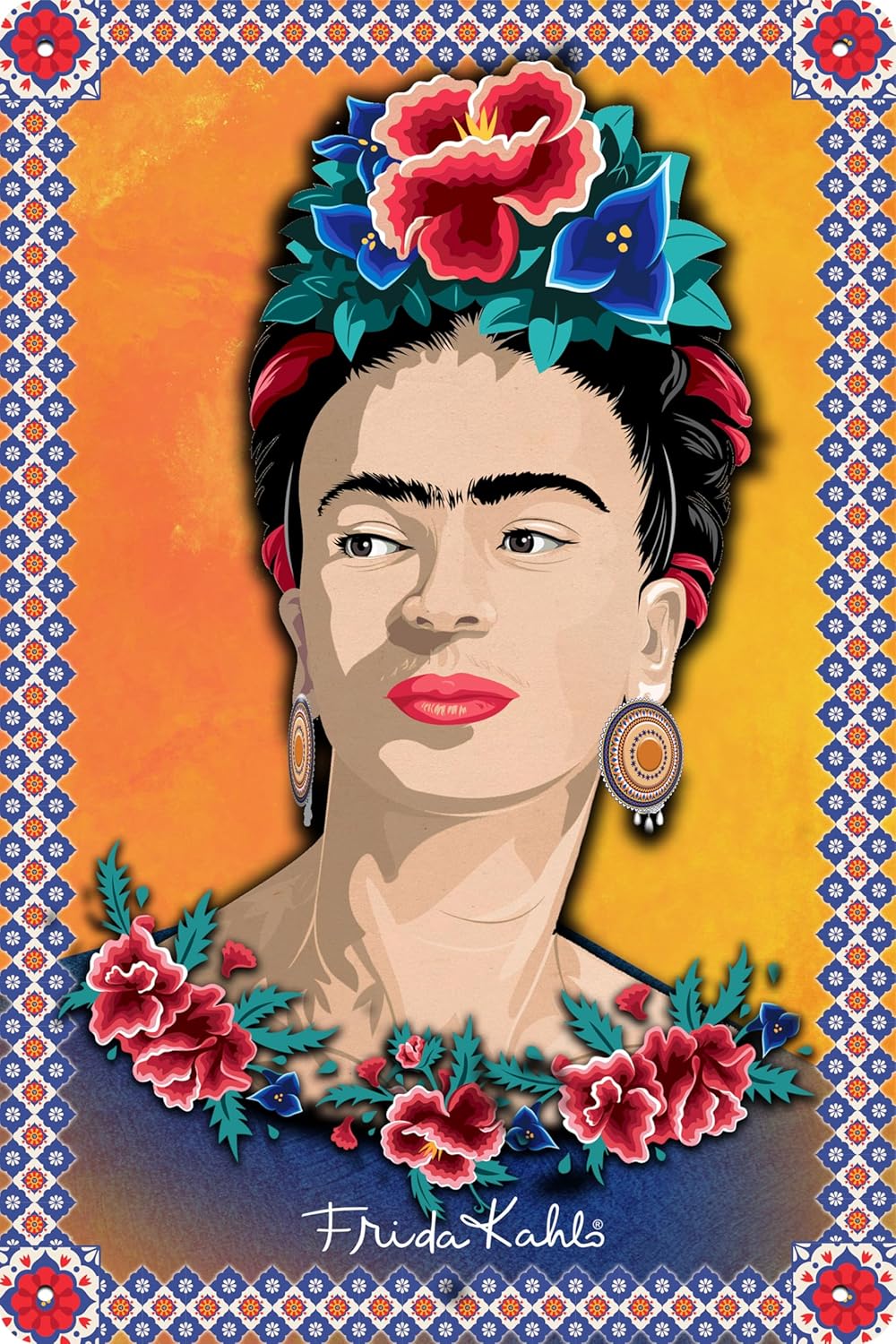 Frida Kahlo 3 Blechschild - Schildliebe